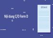 Tìm hiểu về giấy chứng nhận xuất xứ hàng hóa C/O form D