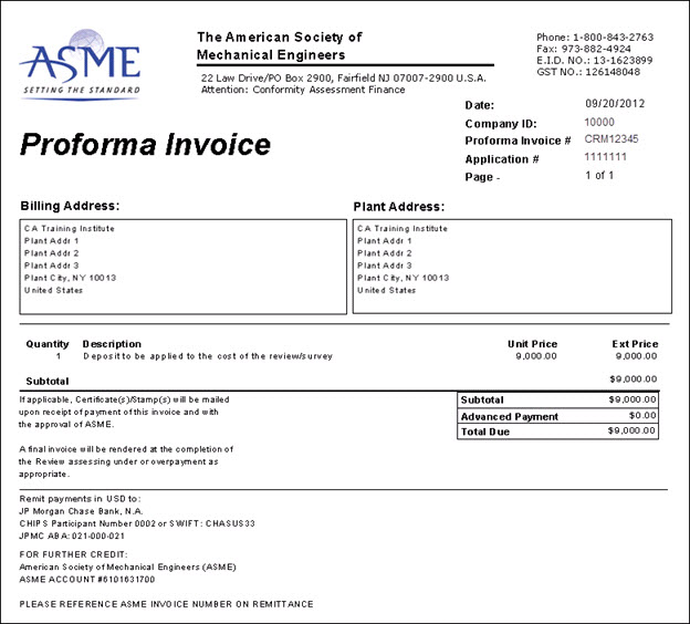 proforma invoice là gì