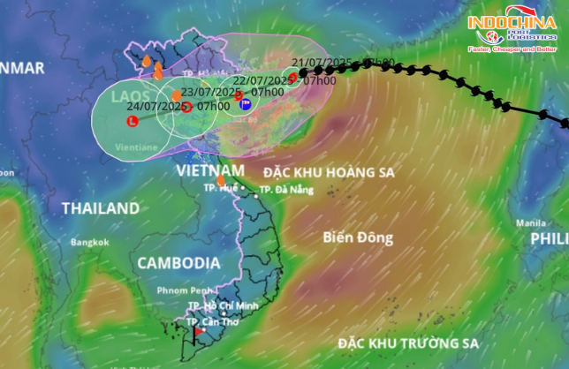 Bão Wipha đổ bộ ảnh hưởng tới ngành hàng không